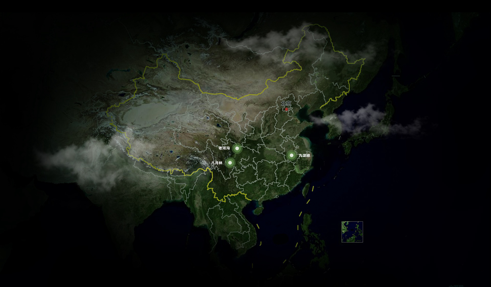 保护地分布地图