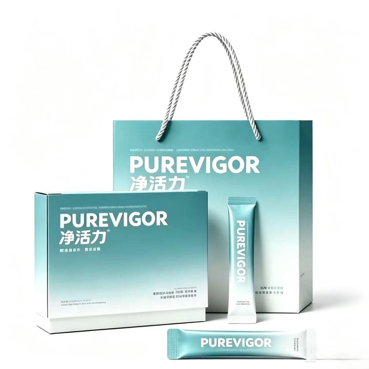 净活力® PUREVIGOR 20mL 条包与盒装产品图