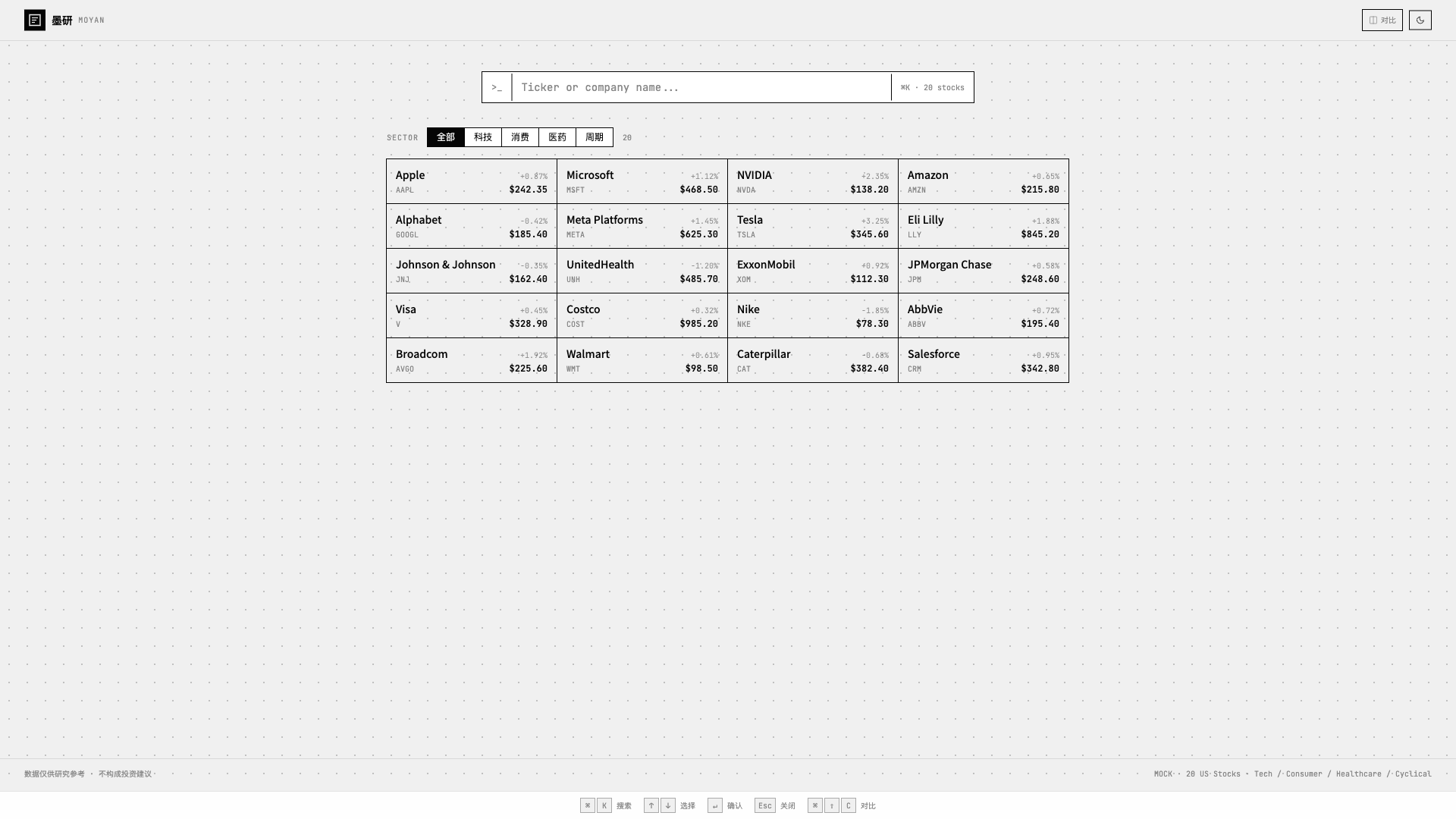 墨研 · 10行投研卡片可行动摘要 - superun AI 模板预览