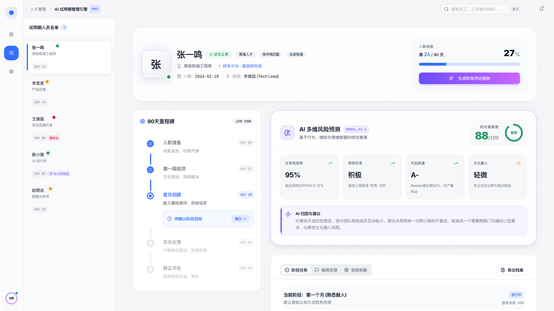 试用期员工风险监测系统 - superun AI 模板预览