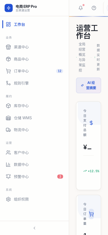 电商ERP Pro - superun AI 模板预览